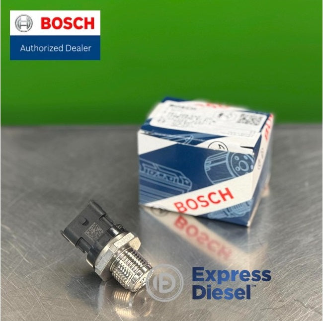 Bosch 0281006053 fuel pressure sensor box label and OEM identification numbers