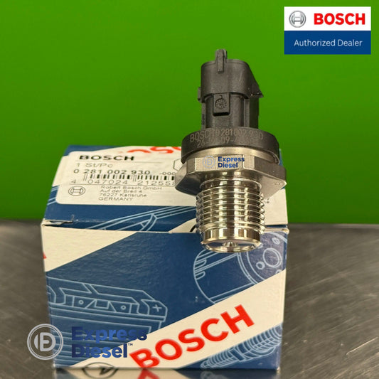 bosch 0281002930 genuine fuel rail pressure sensor with original bosch packaging