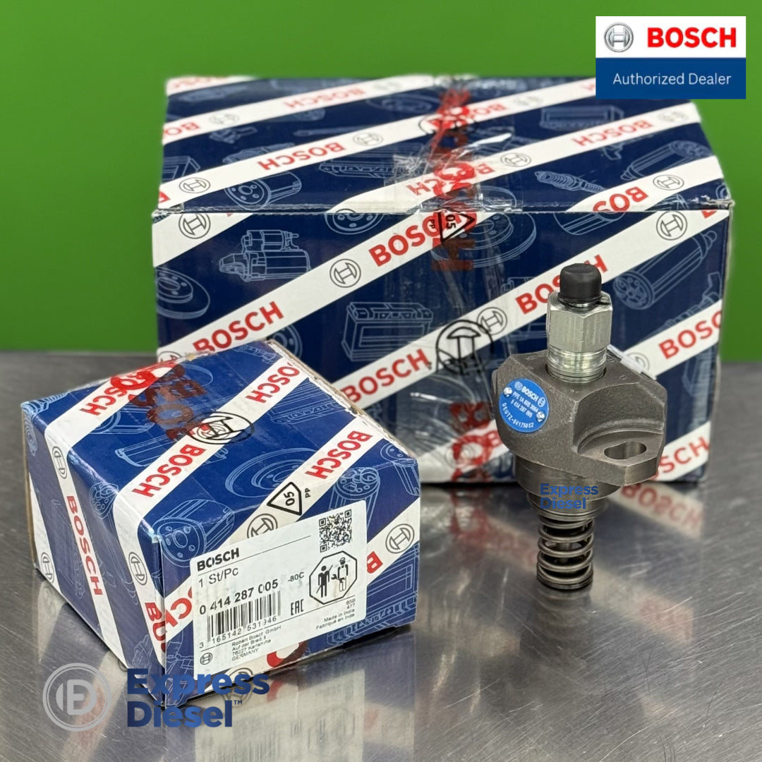 Bosch fuel injection pump 0414287018 three quarter view genuine OEM diesel pump
