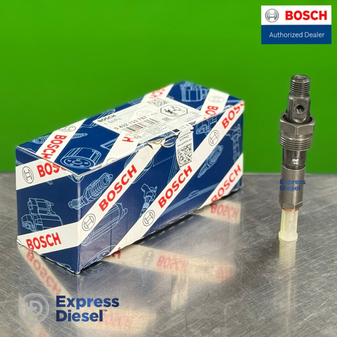 Bosch fuel injector BG5T9E526A side view for Ford Cummins diesel applications