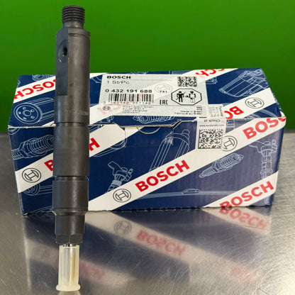 0432191688 bosch fuel injector full length view with bosch packaging