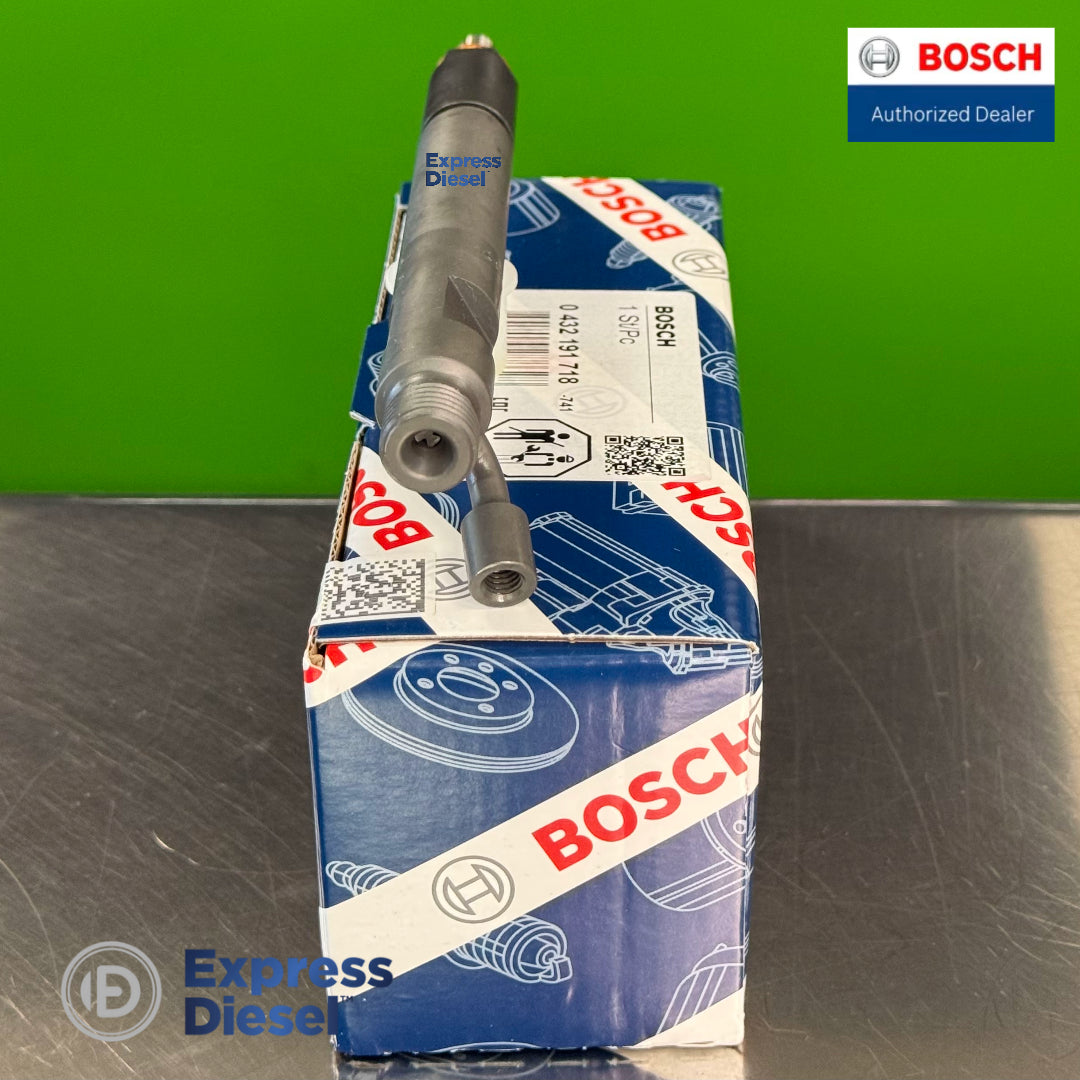 0432191718 bosch fuel injector top view with bosch packaging