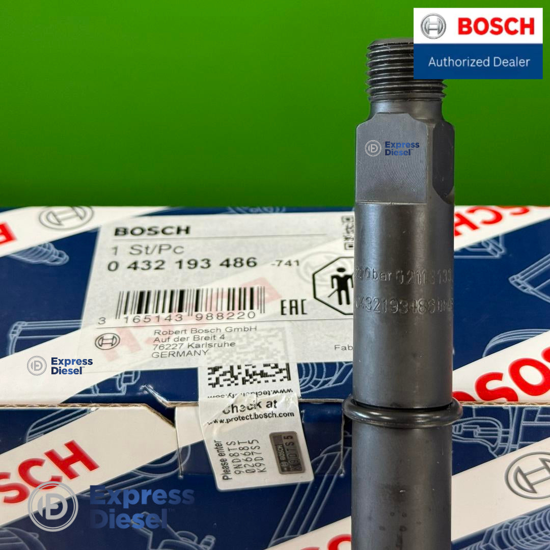 Close-up view of Bosch 0432193486 mechanical fuel injector nozzle