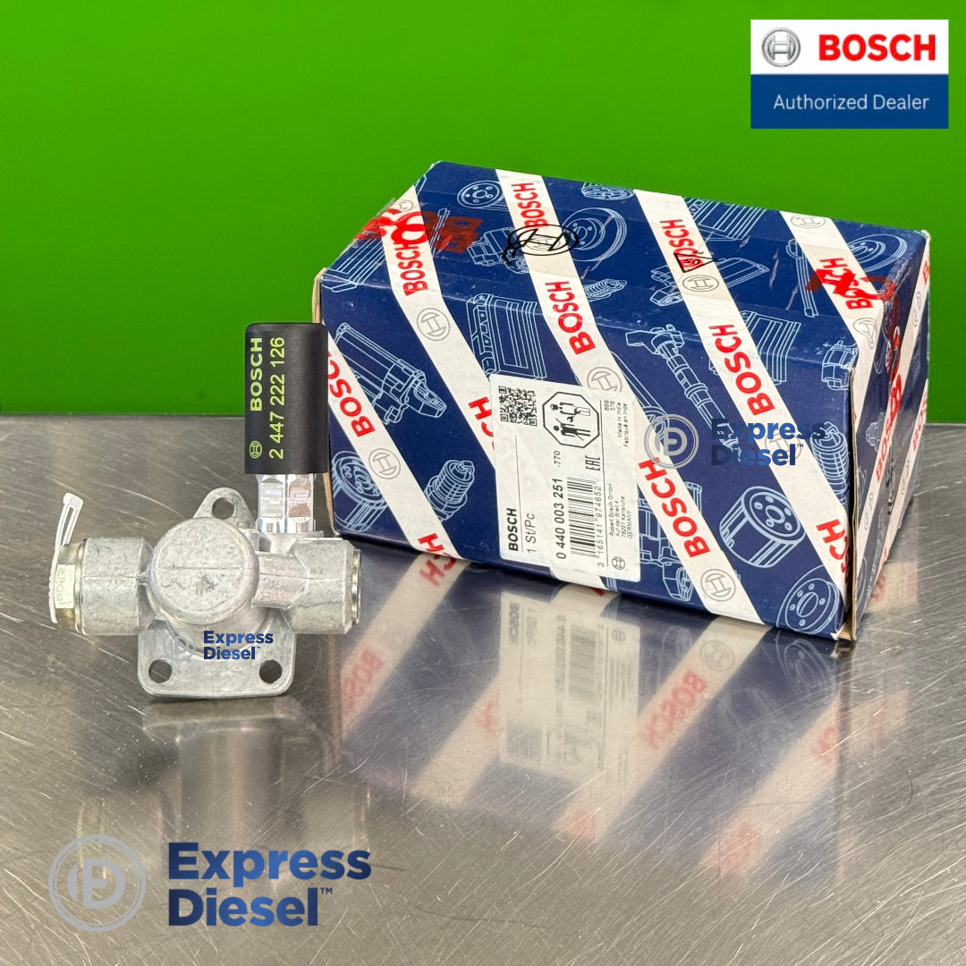 Angled view of Bosch 0440003251 mechanical supply pump for Navistar International DT466