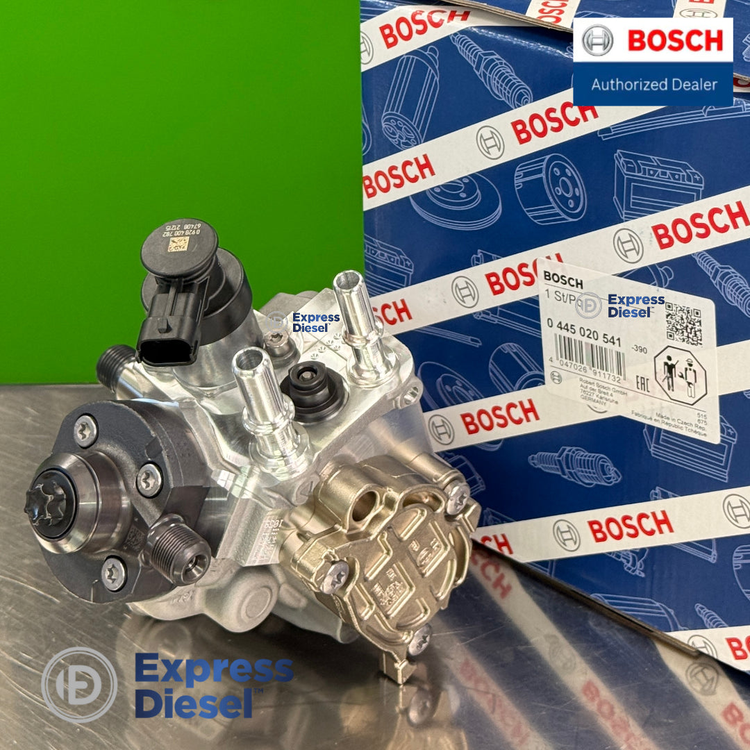 Angled view of Bosch 0445020541 CR/CP4N1/L50/20 high pressure fuel injection pump