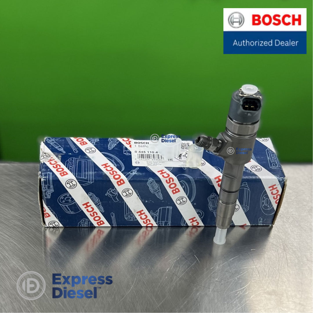 Multiple Bosch 0445110463 genuine fuel injectors in original Bosch packaging