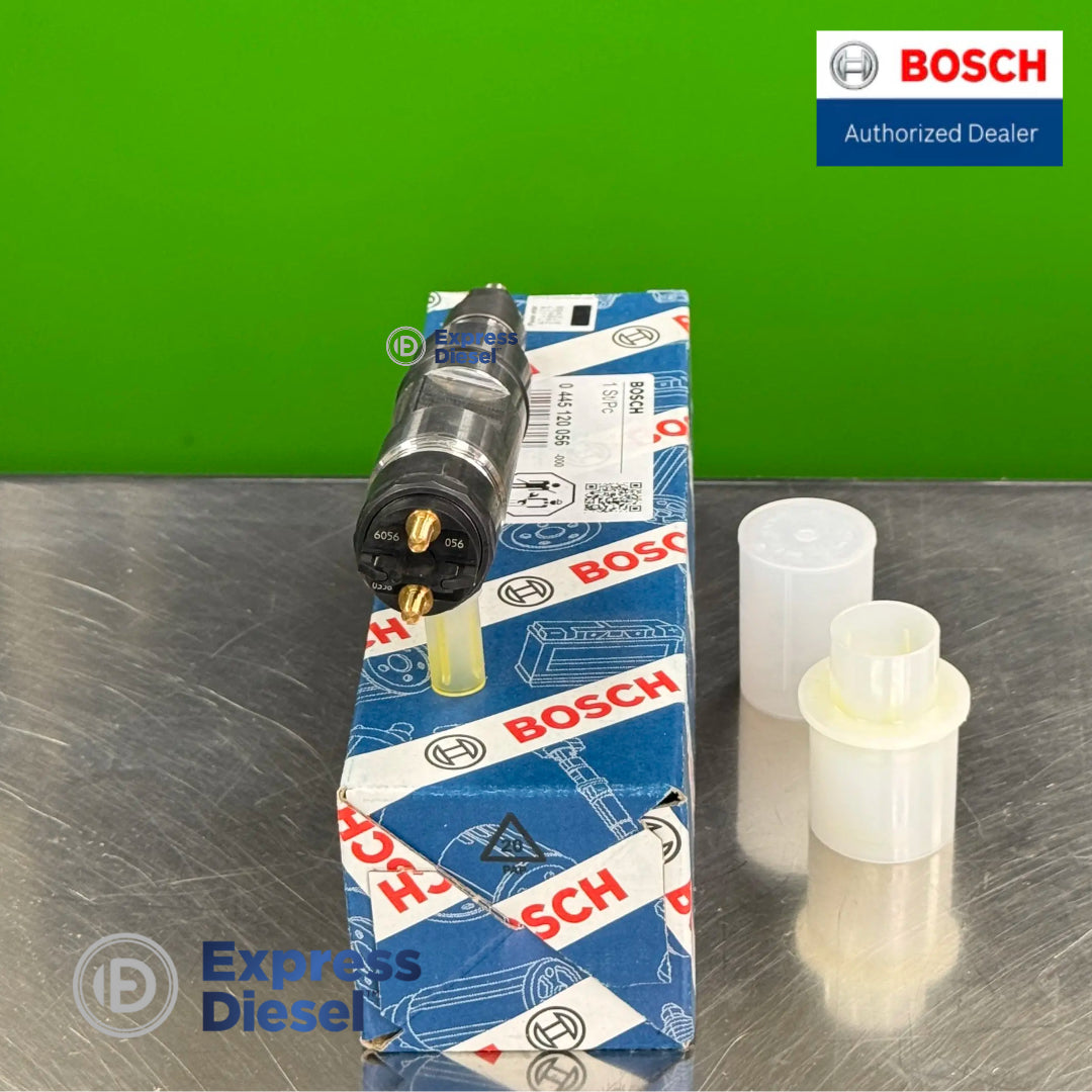 bosch 0445120056 diesel fuel injector with protective caps and genuine bosch box for man 51101006056