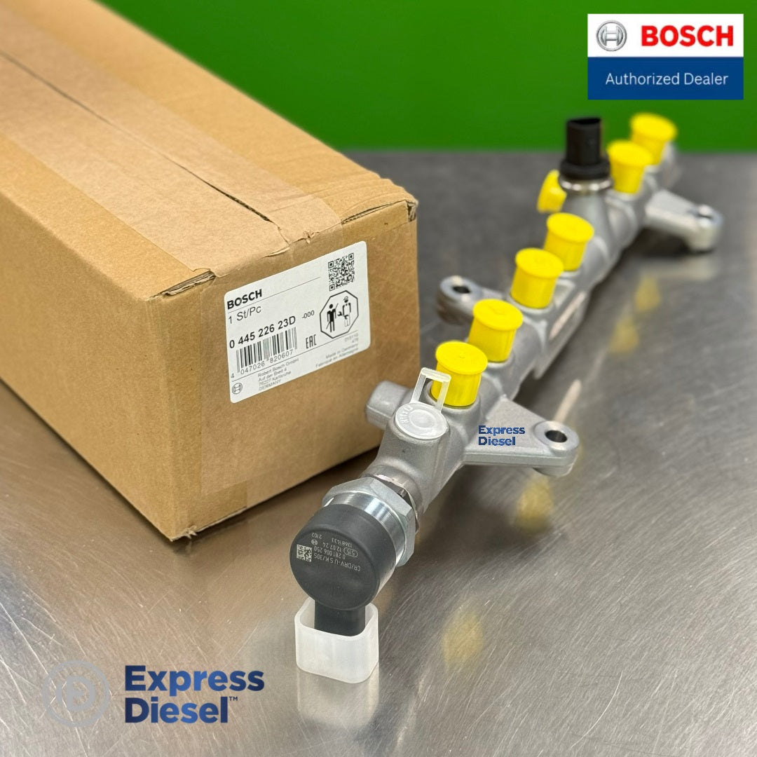 Bosch 044522623D fuel rail tube for 2022-up Ram Pickup 6.7L Cummins diesel