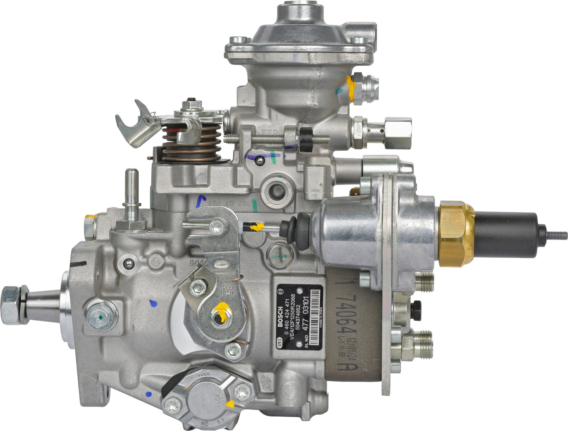 Side view of Bosch 0460424471 mechanical fuel injection pump