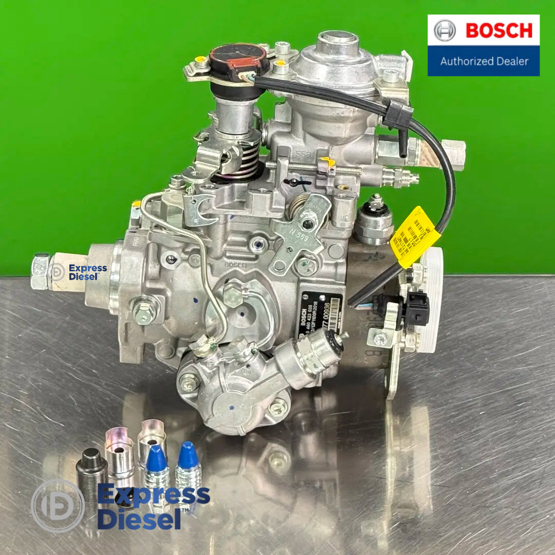 side view of genuine bosch 0460423035 ve3 diesel injection pump for mahindra td ne364 with installation fittings