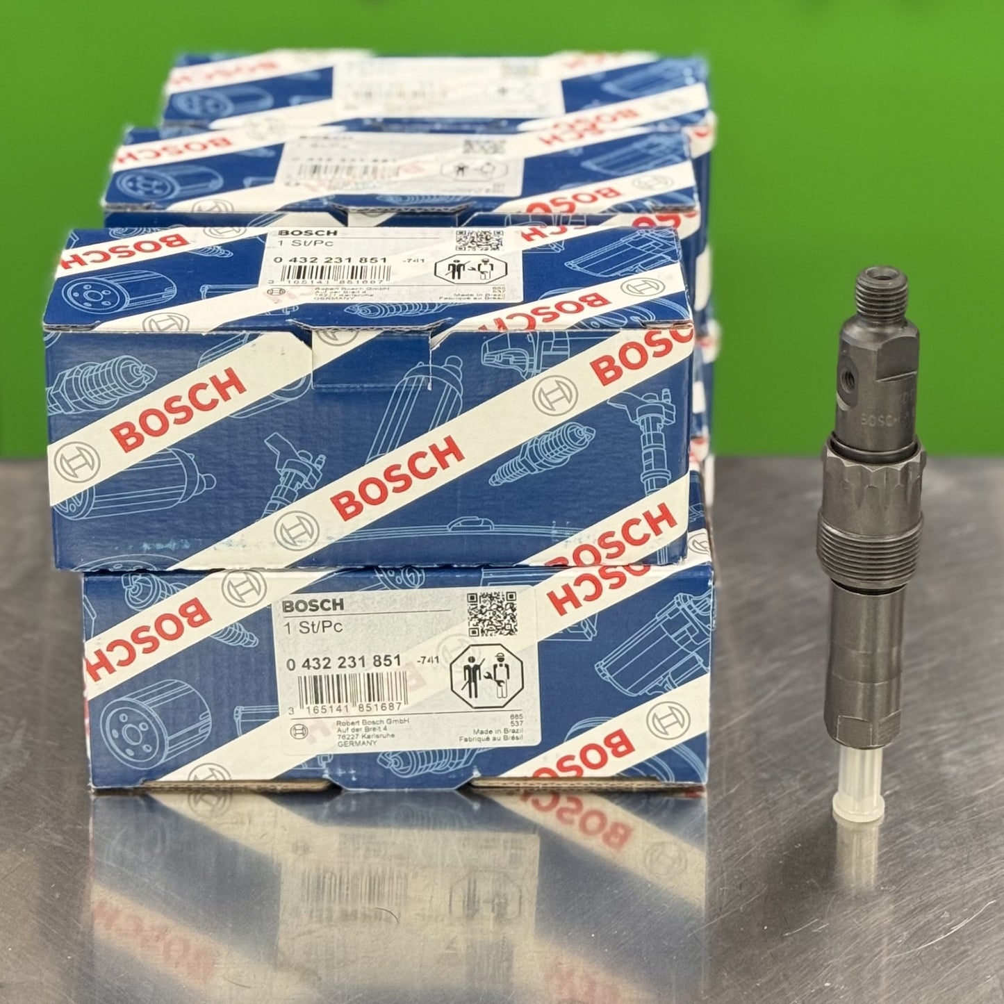 Fuel Injector Bosch Set Of 6 For John Deere 6.6 7.6 Kdel65S113 Ar74665 Ar70188 0432231851