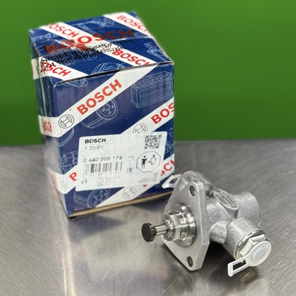 Top view of Bosch lift pump 0440008174 showing fuel line connections and mechanical housing