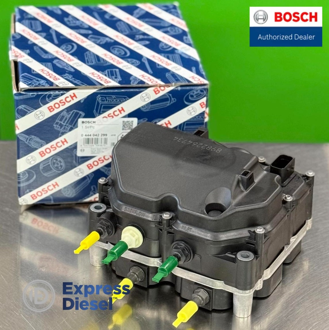 Bosch 0444042299 DEF doser supply pump for Case Isuzu MultiQ diesel engine front view