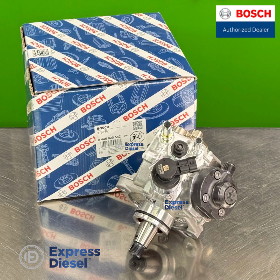front side view of genuine bosch 0445020542 common rail high pressure fuel injection pump for doosan d34 diesel engine
 