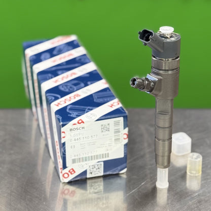 Side view of Bosch diesel fuel injector 0445110577 for Yanmar engine