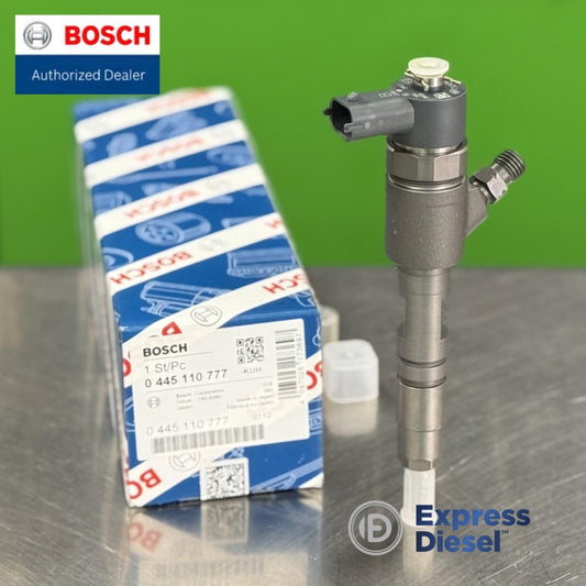 Bosch 0445110777 fuel injector for Kubota 1.8L V2403 L3301 L3901 diesel engine front view