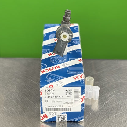 Bosch 0445110777 fuel injector part number label and OEM identification 1J80153051