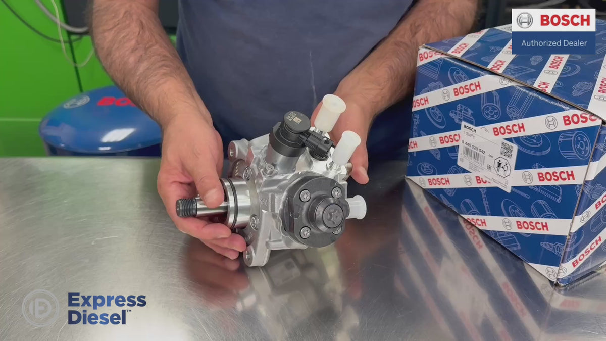product video showing genuine bosch 0445020542 high pressure common rail diesel fuel injection pump for bobcat and doosan d34 engines