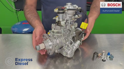 brand new bosch 0460423035 diesel injection pump for mahindra 006004656f1 showing pump details and installation fittings