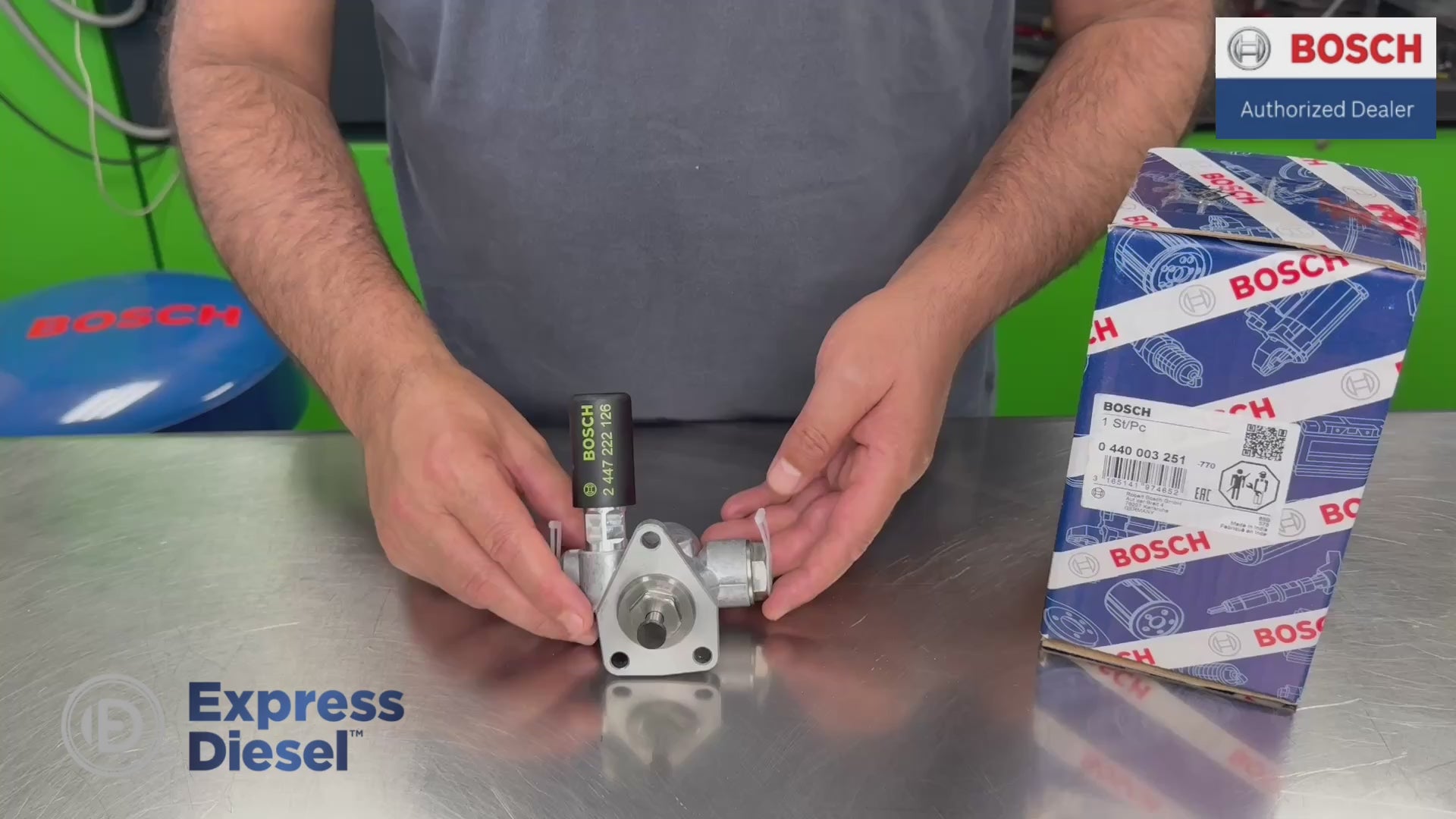 Bosch 0440003251 mechanical supply pump FP/KEG24AD500 demonstration for Navistar International DT466 diesel engine