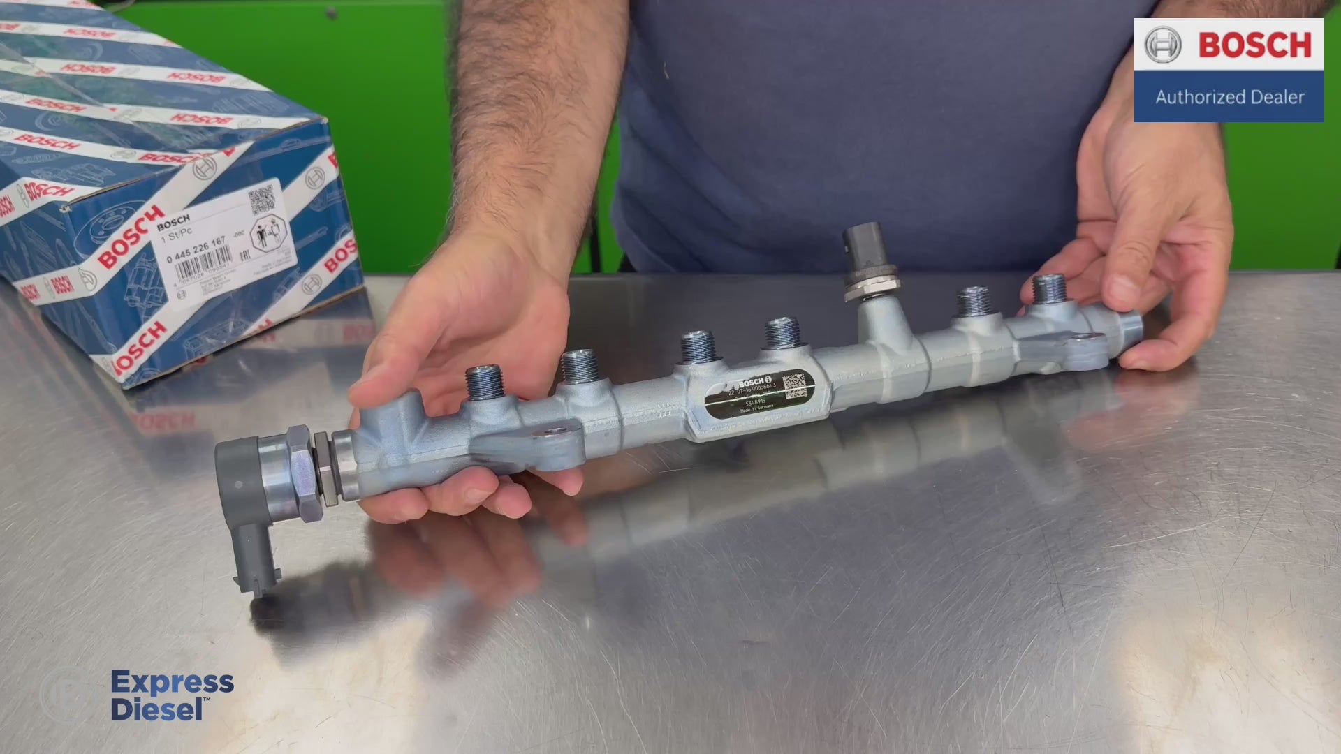 bosch 0445226167 fuel rail video for ram 6.7l cummins diesel engine demonstration