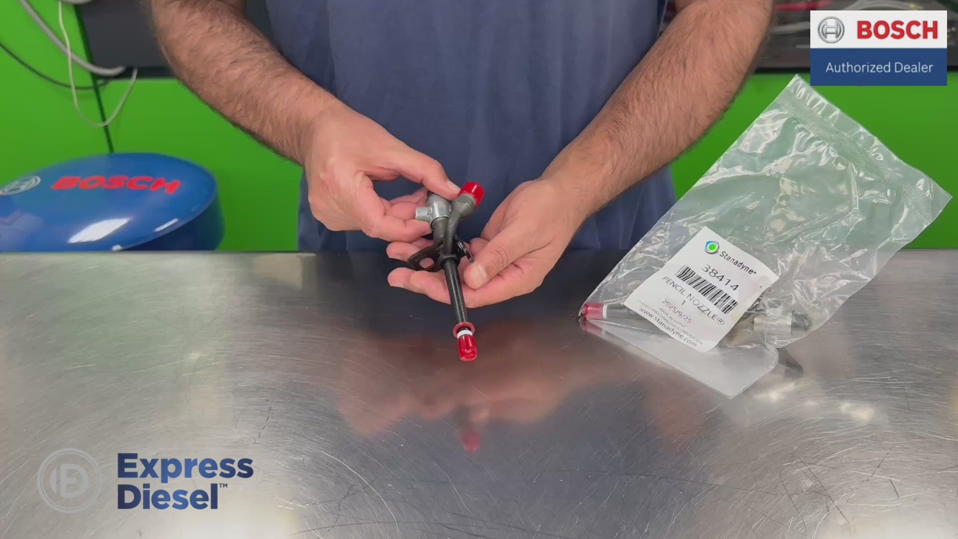 Stanadyne 38414 fuel injector demonstration for John Deere 3029D and 3029T diesel engines