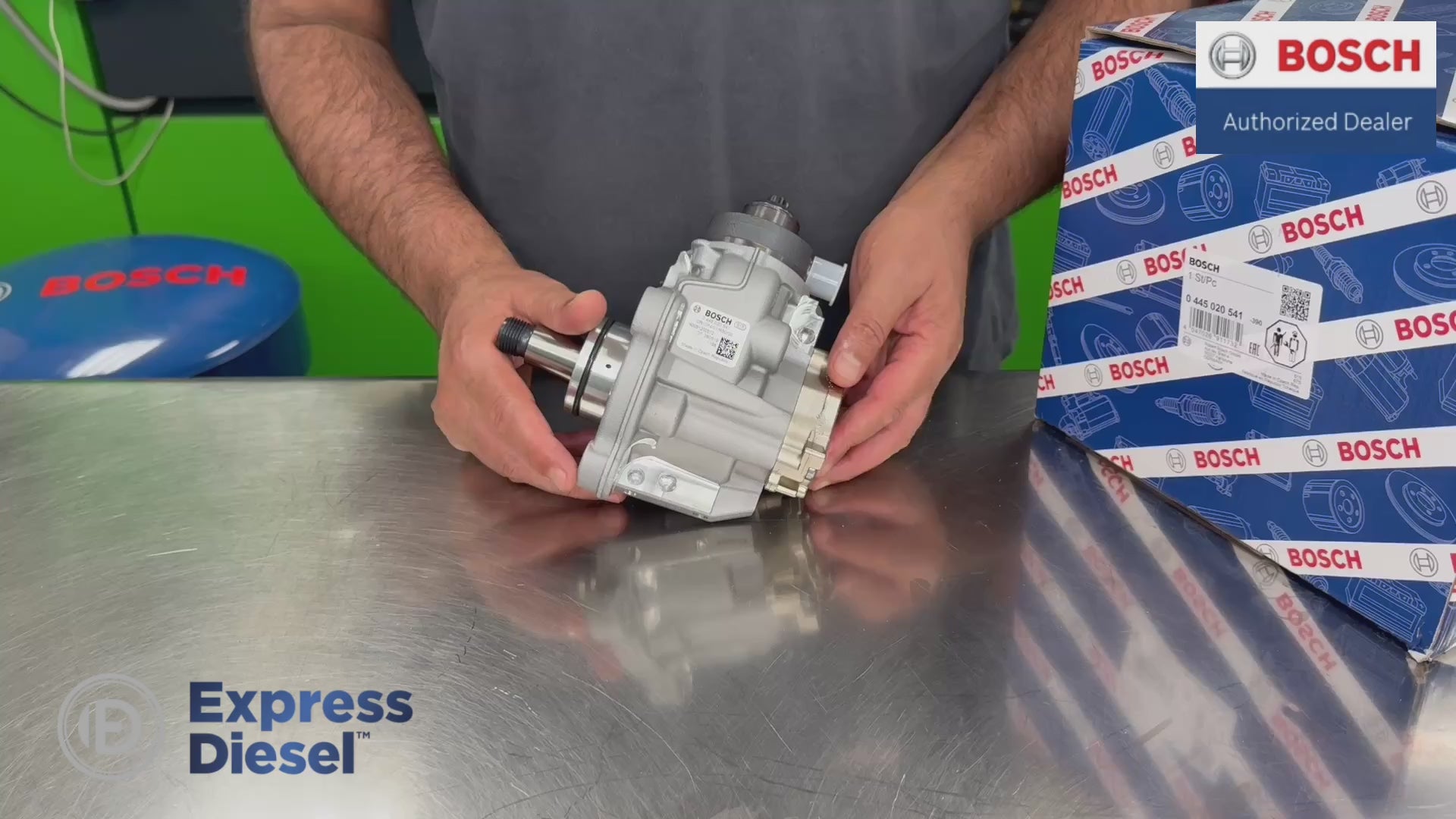 Bosch 0445020541 common rail high pressure fuel injection pump demonstration for Bobcat Doosan D18 D24 applications