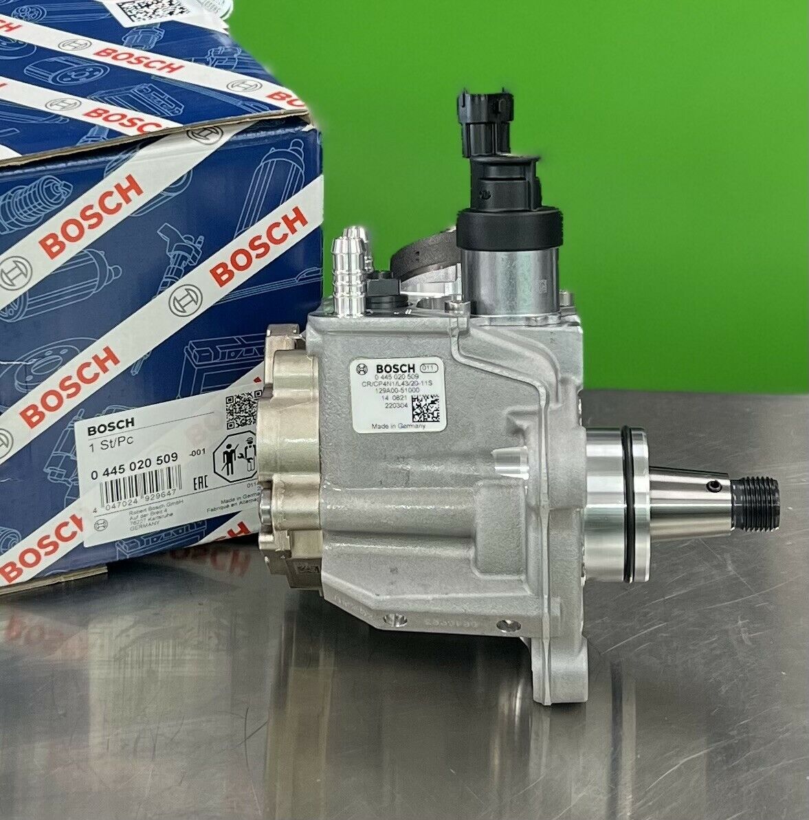 Bosch 0445020509 CP4 high pressure fuel injection pump for Yanmar John Deere diesel engine front view
