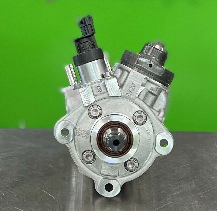 Top view of Bosch 0445020509 high-pressure diesel fuel pump showing outlet ports
