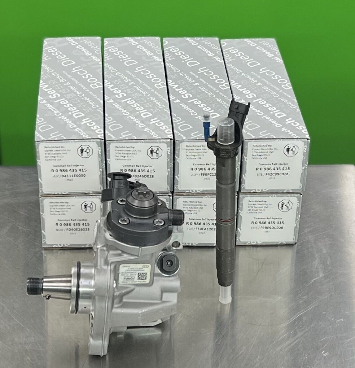 FUEL INJECTOR SET & HIGH PRESSURE FUEL PUMP For 2011-14 FORD POWERSTROKE 6.7L - Express Diesel USA